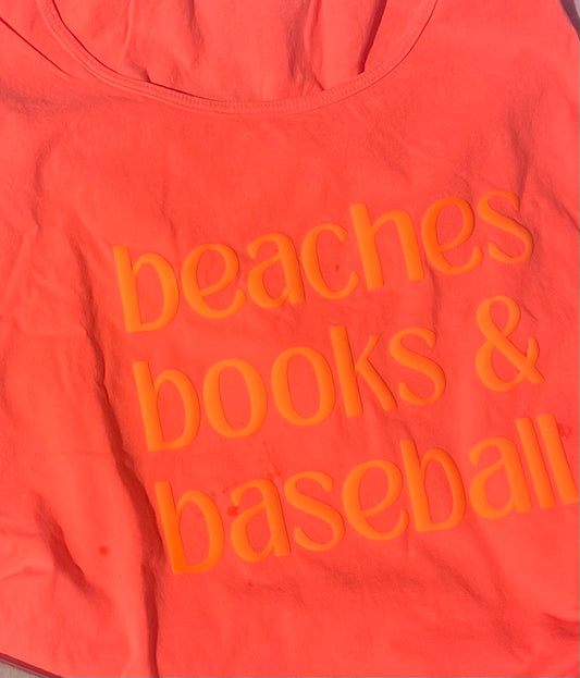 Beaches, Books, & Baseball Tshirt